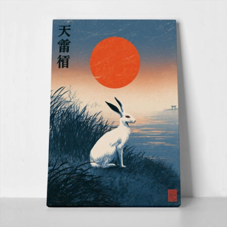 Πίνακας σε Καμβά JAPANESE RABBIT - 