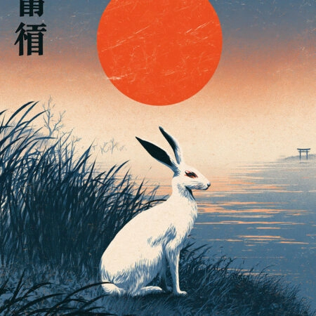 Πίνακας σε Καμβά JAPANESE RABBIT -  Sticky 5