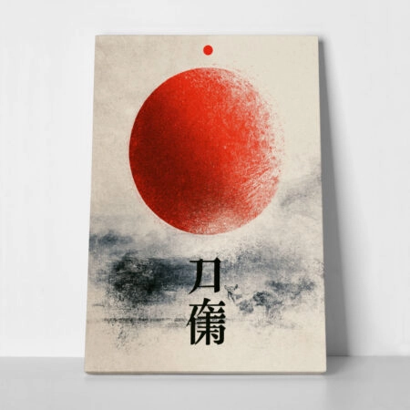 Πίνακας σε Καμβά JAPANESE RED RISING SUN