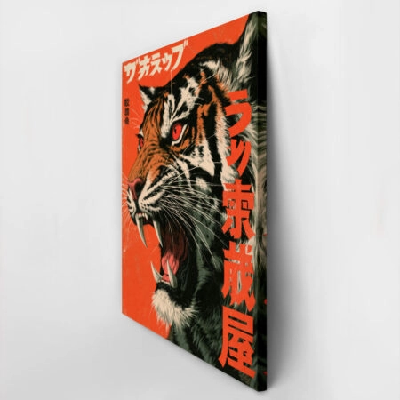 Πίνακας σε Καμβά JAPANESE ROARING TIGER 3 -  Sticky 2
