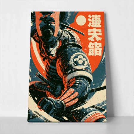 Πίνακας σε Καμβά JAPANESE SAMURAI WARRIOR 3 - 