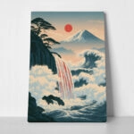 Πίνακας σε Καμβά JAPANESE WATERFALL