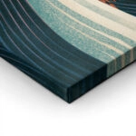 Canvas Print JAPANESE WAVES WITH RED SUN 4