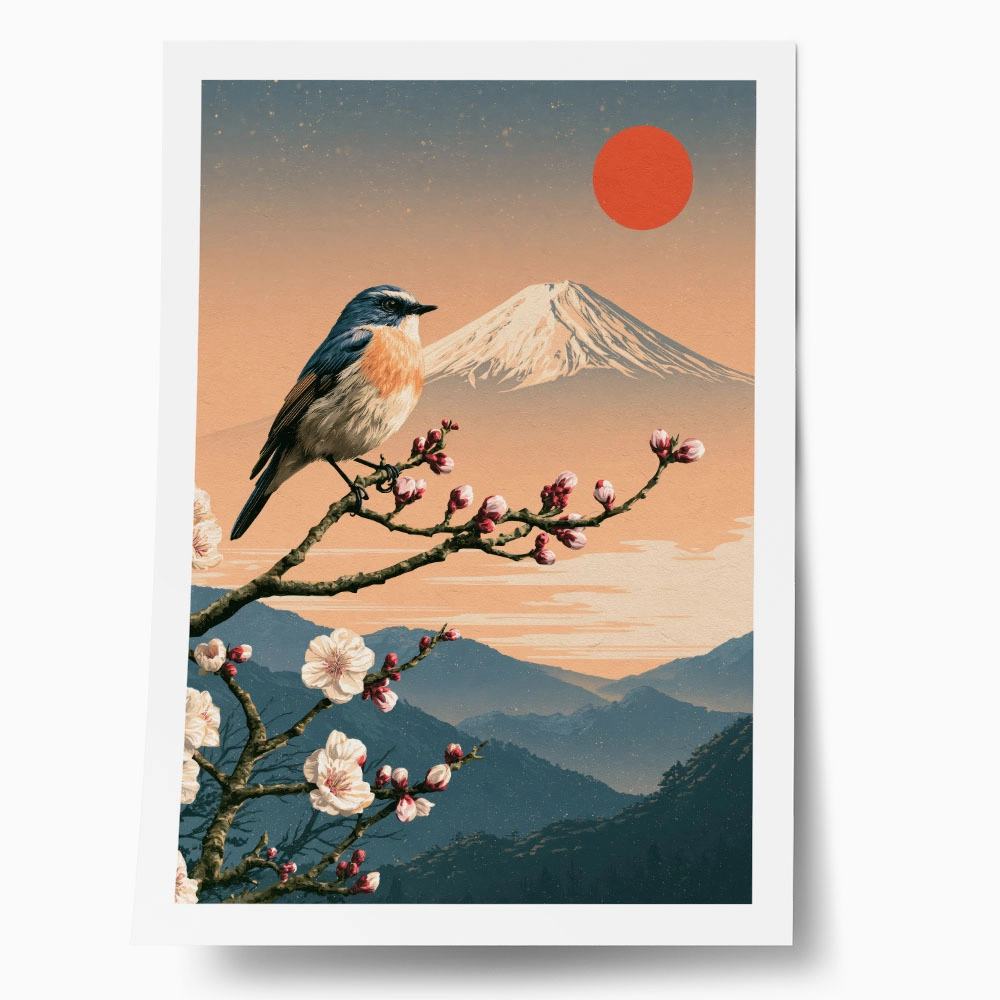 Poster JAPANESE BIRD ON BRANCH 2