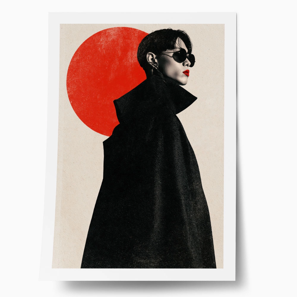 Poster JAPANESE BLACK COAT RED SUN.jpeg