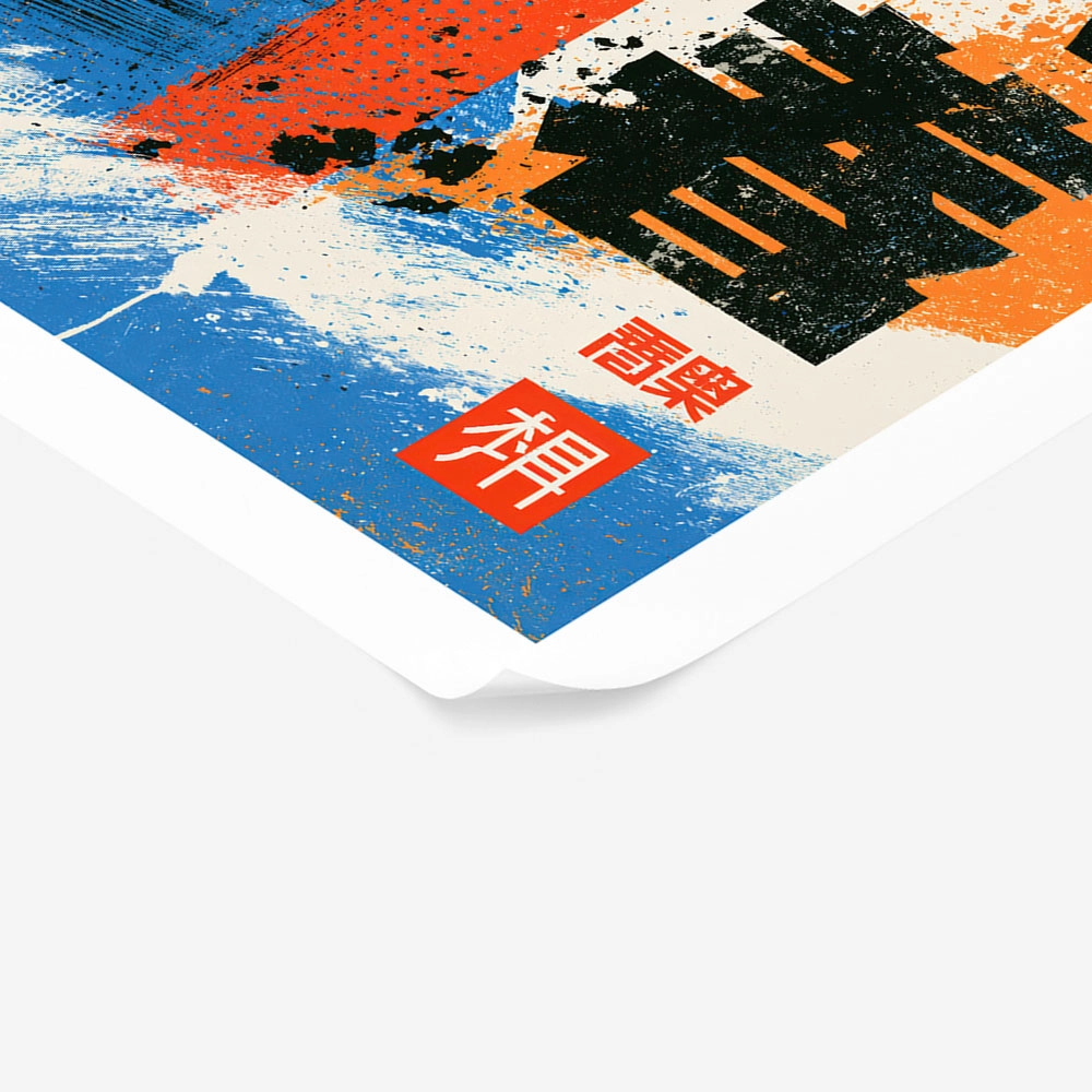 Poster JAPANESE BRUSH STROKES TYPOGRAPHY 2