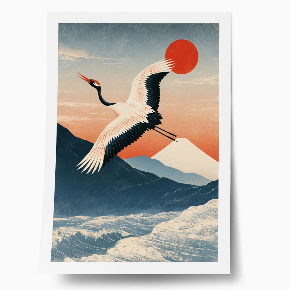 Poster JAPANESE CRANE 3