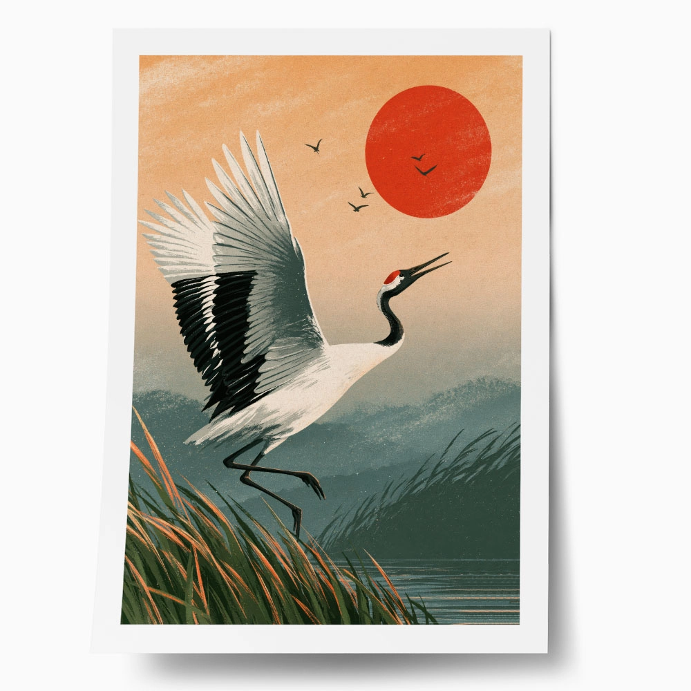 Poster JAPANESE CRANE 6