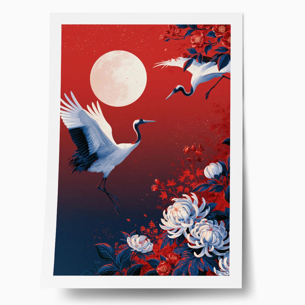 Poster JAPANESE CRANES