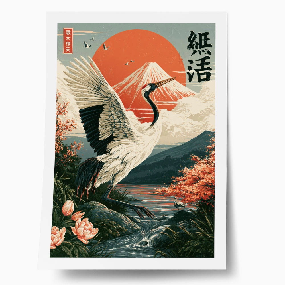 Poster JAPANESE CRANE