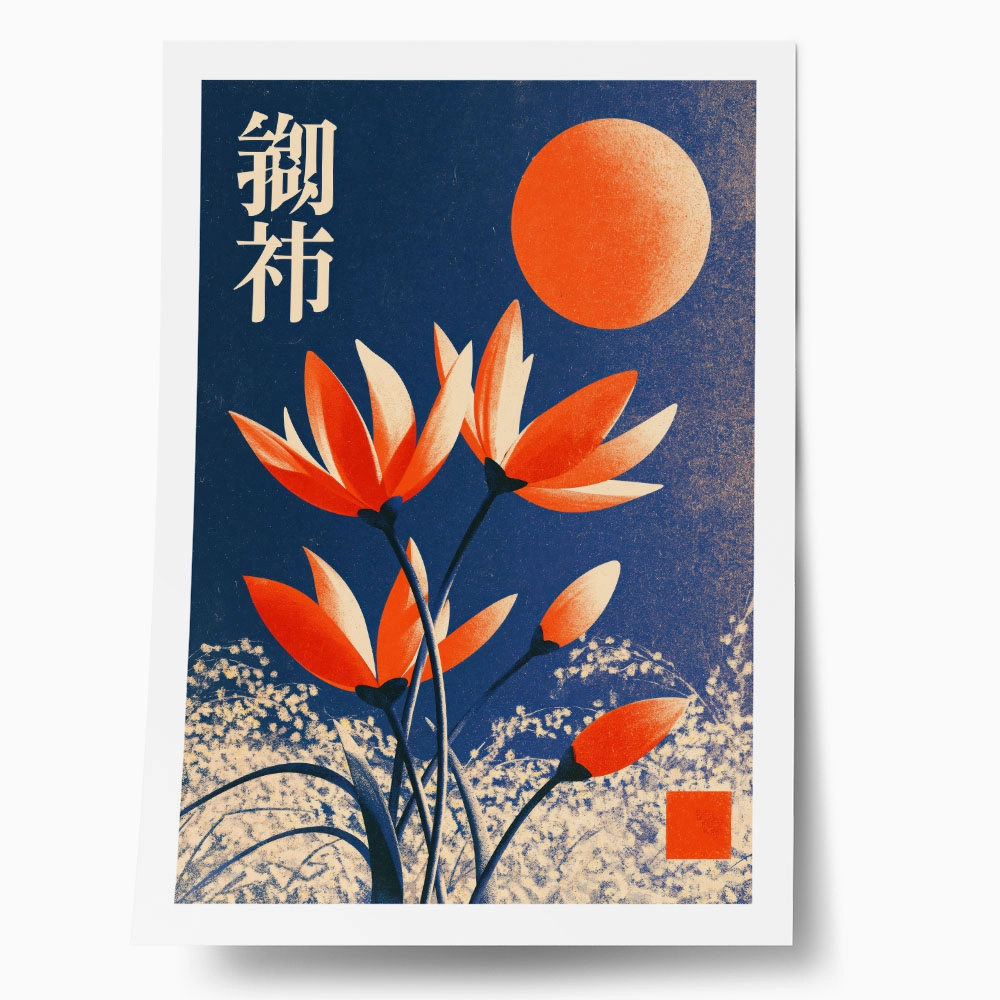 Poster JAPANESE FLOWERS
