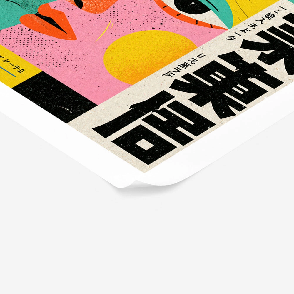 Poster JAPANESE GEOMETRIC FACE 2