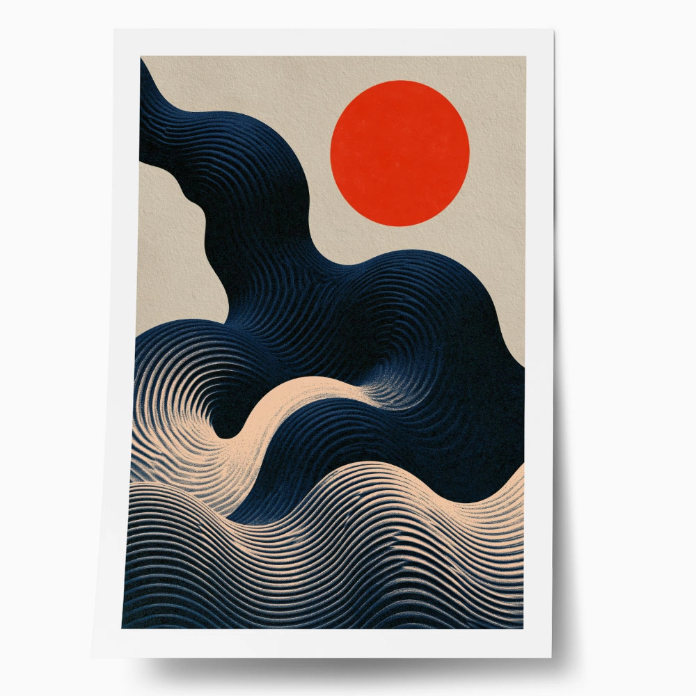 Poster JAPANESE GEOMETRIC WAVES