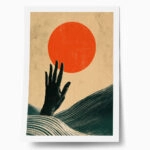 Poster JAPANESE HAND IN WAVES
