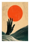 Poster JAPANESE HAND IN WAVES