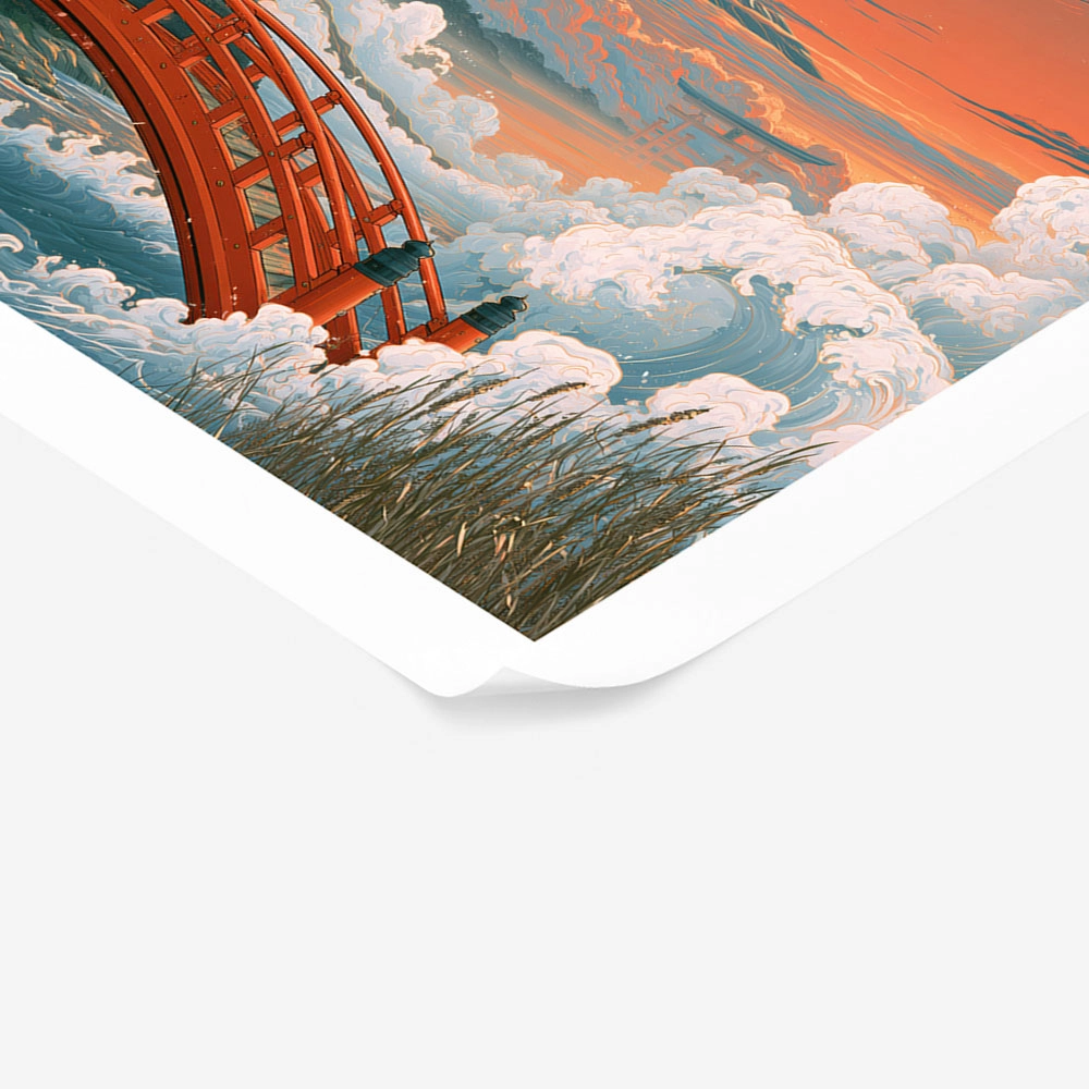 Poster JAPANESE LANDSCAPE WITH PAGODA 2