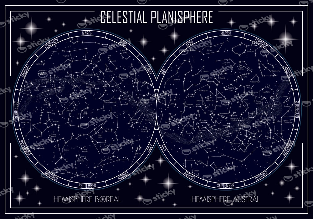 Πινακας σε καμβά CELESTIAL PLANISPHERE MAP