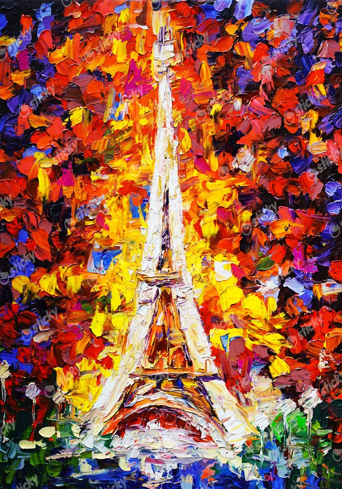 Πινακας σε καμβά EIFFEL TOWER OIL PAINTING 2