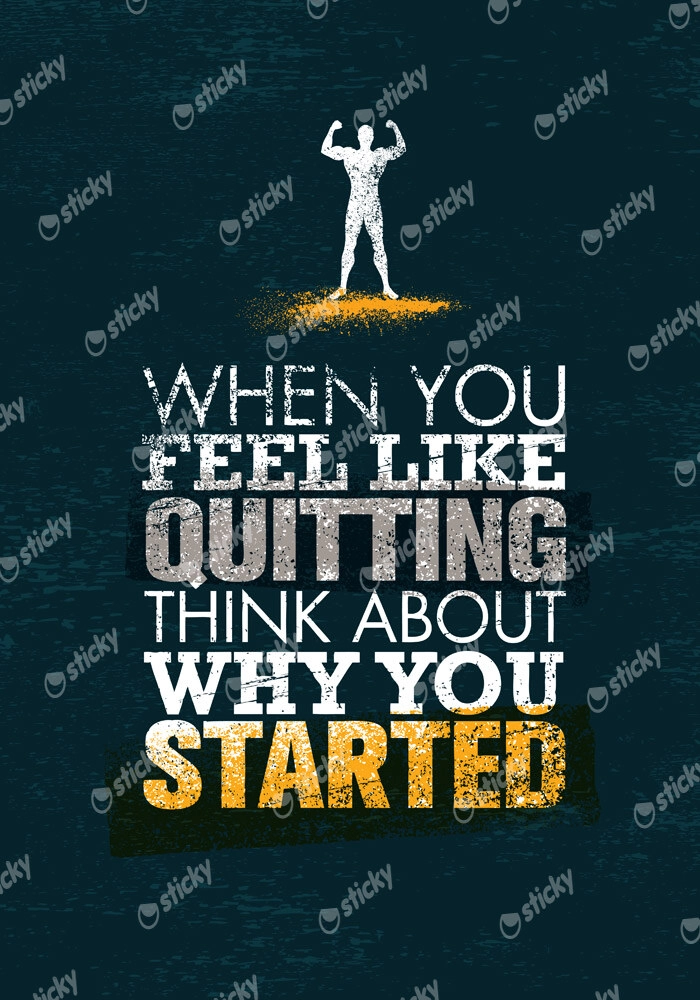 Πινακας σε καμβά WHEN YOU FEEL LIKE QUITING