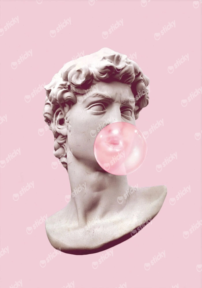 Πινακας σε καμβά DAVID BUBBLE GUM