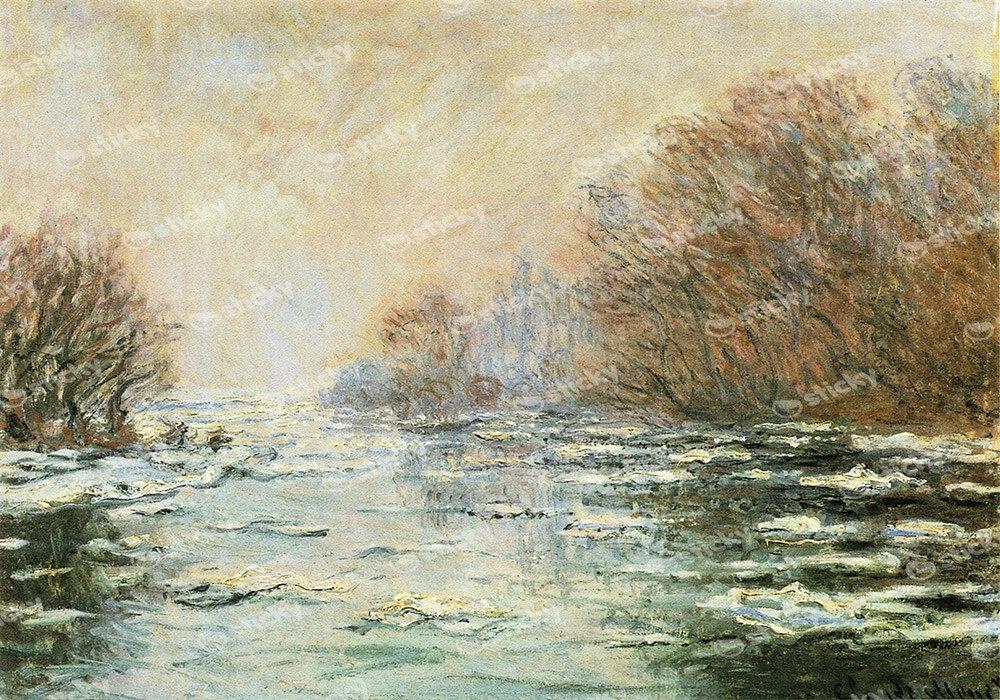 Πινακας σε καμβά MONET - ICE MELTING NEAR VETHEUIL