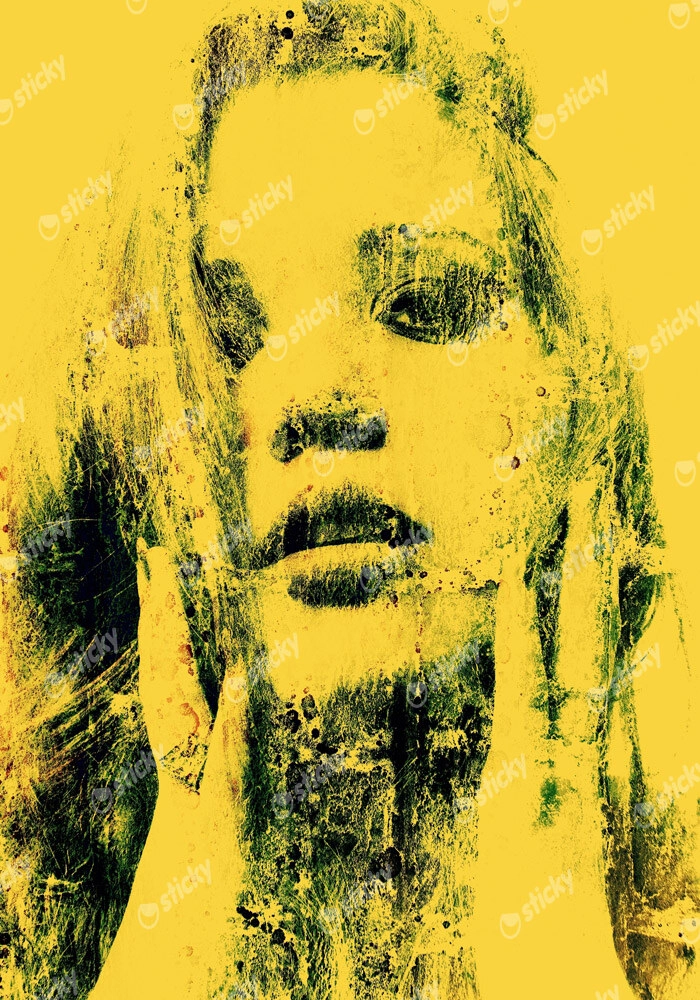 Πινακας σε καμβά ART GRUNGE PORTRAIT