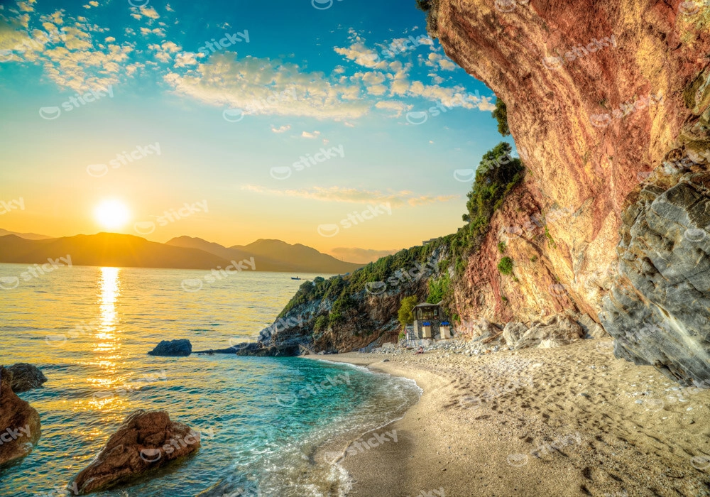 Πινακας σε καμβά SUNRISE IN CORFU