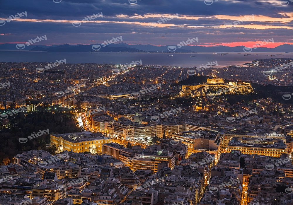 Πινακας σε καμβά ATHENS LIGHTS