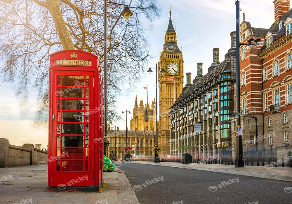 Πινακας σε καμβά OLD RED TELEPHONE BOX
