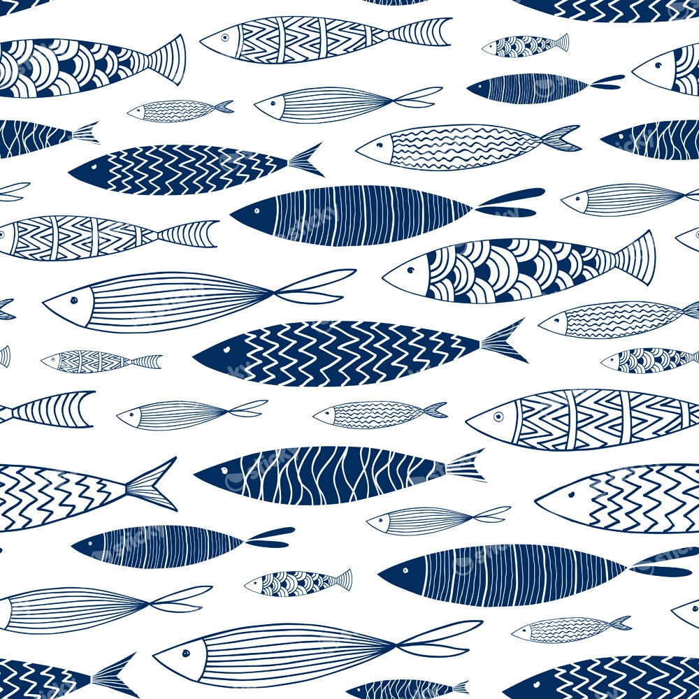 Πίνακας σε καμβά FISH PATTERN 1