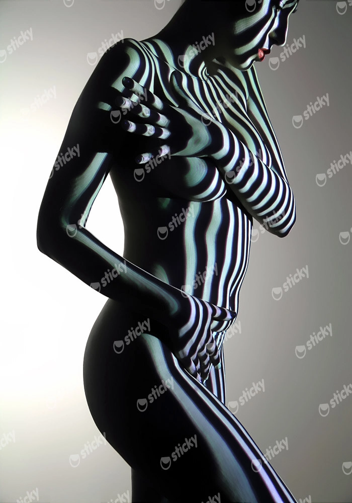 Πινακας σε καμβά ZEBRA PATTERN ON WOMAN