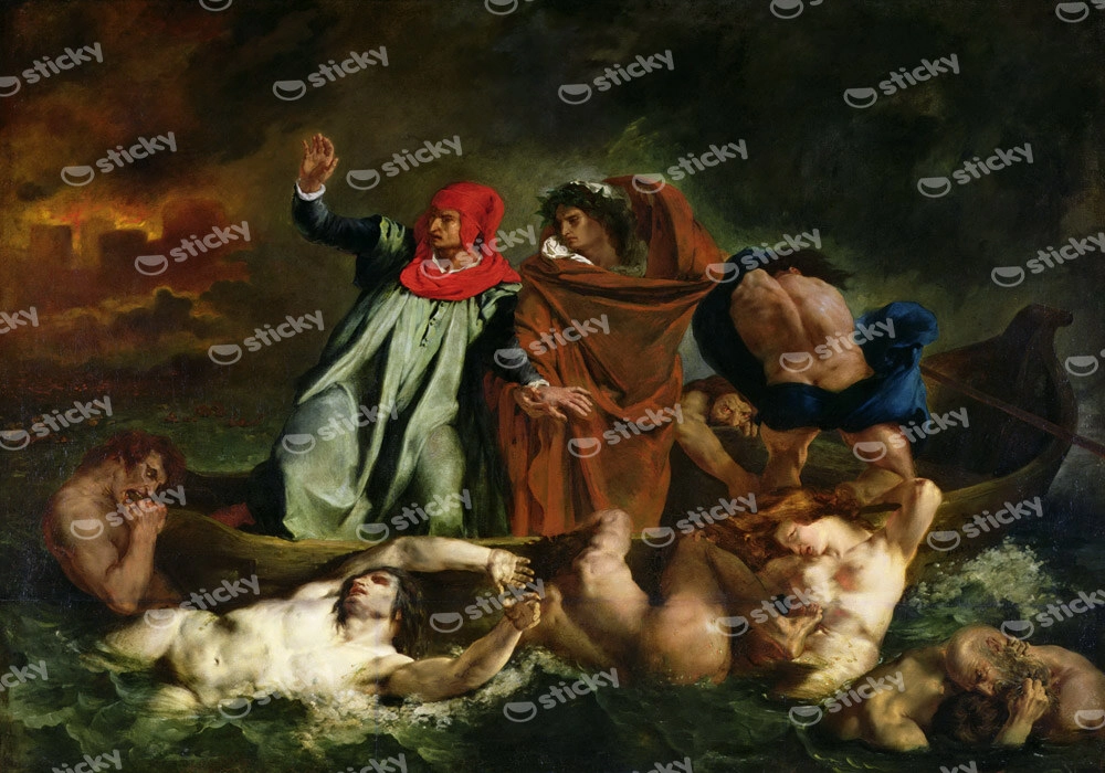 Πινακας σε καμβά DELACROIX THE BARQUE OF DANTE