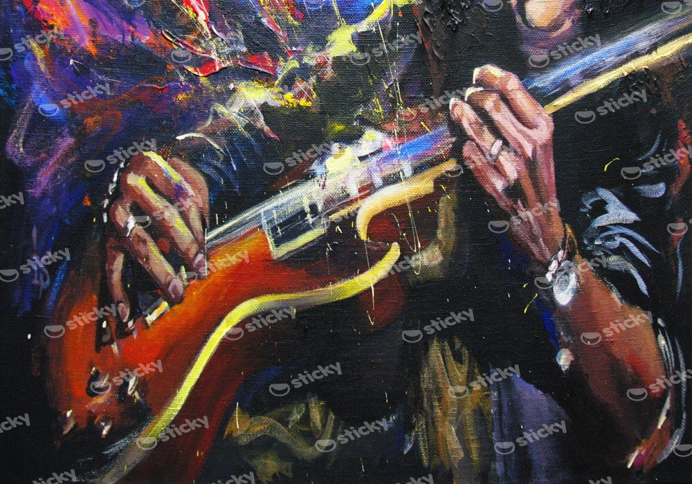 Πινακας σε καμβά ROCK GUITARISTS HANDS