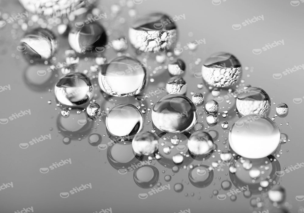 Πινακας σε καμβά WATER DROPS ON GLASS MACRO