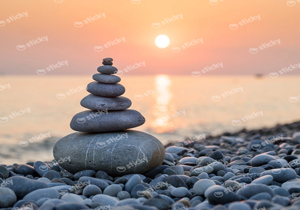 Πινακας σε καμβά PYRAMID OF STONES