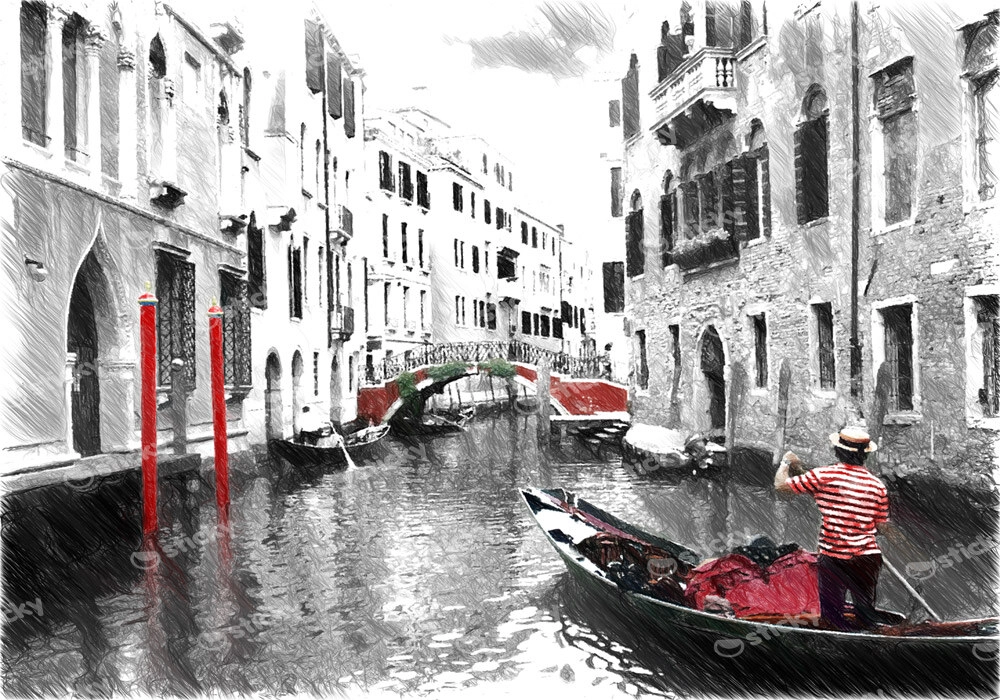 Πινακας σε καμβά VENICE DIGITAL PAINTING