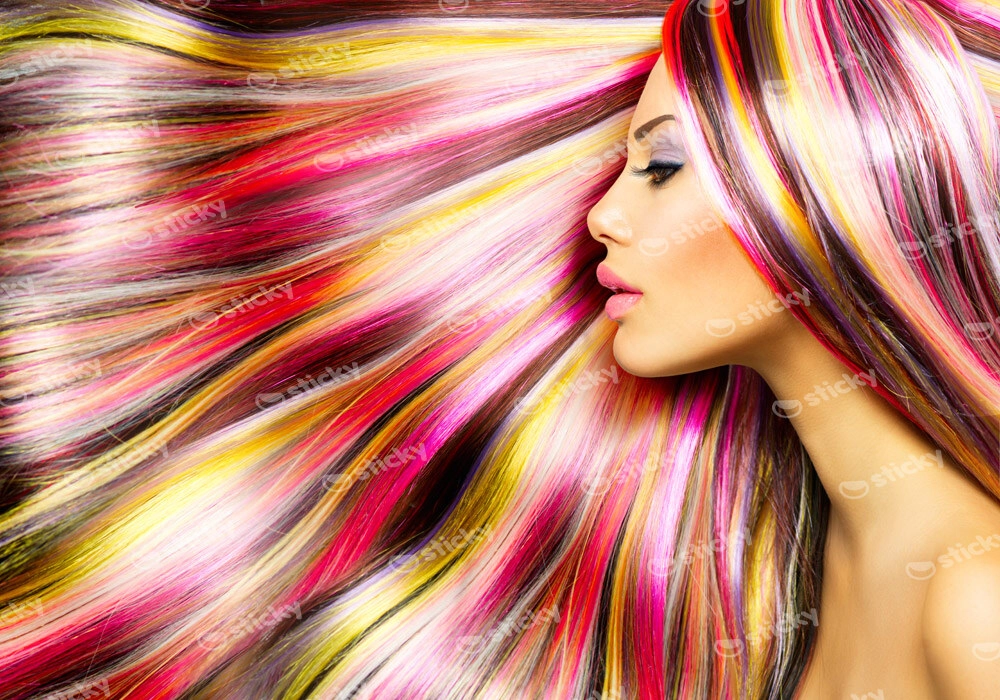 Πινακας σε καμβά MULTICOLOUR HAIR