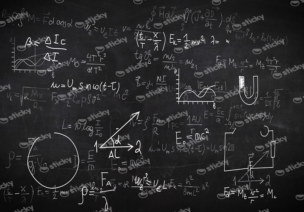 Πινακας σε καμβά PHYSICAL FORMULAS CHALKBOARD