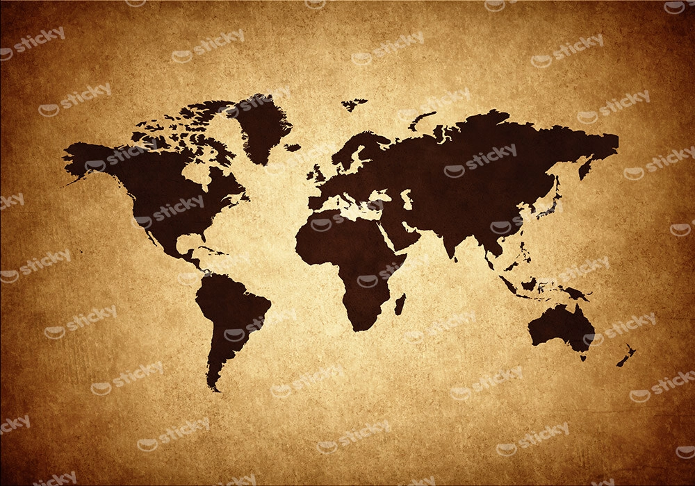 Πινακας σε καμβά GRUNGE WORLD MAP