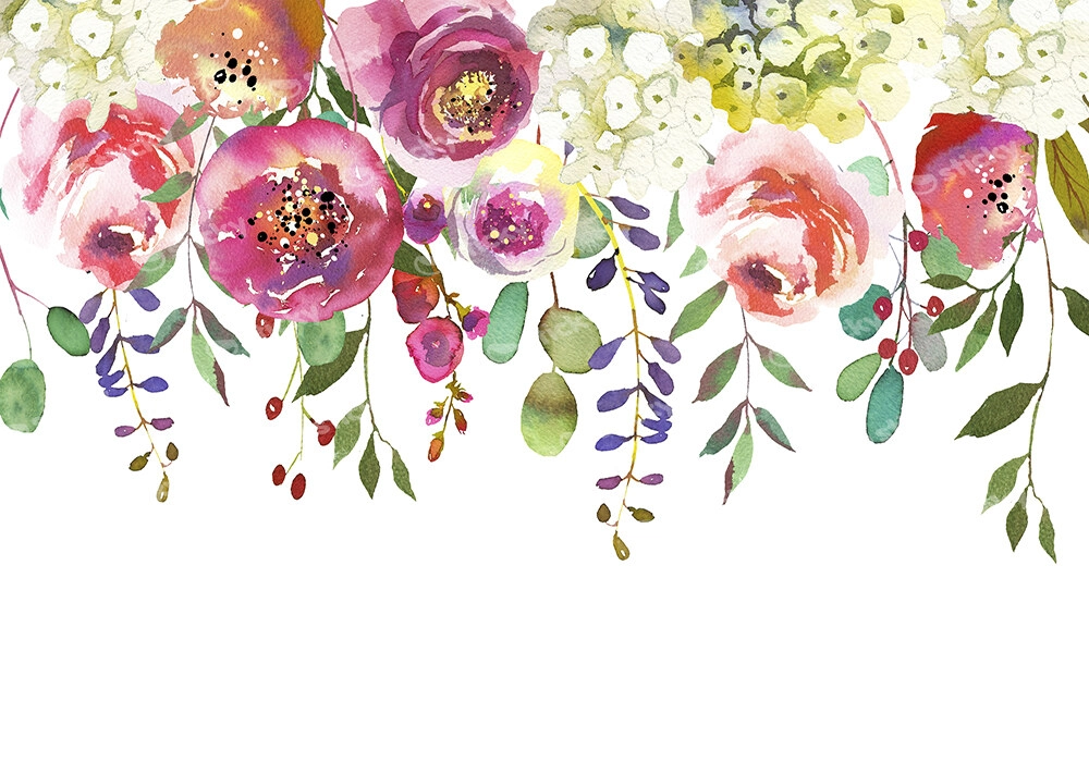 Πινακας σε καμβά PASTEL COLORS WATERCOLOR FLORAL DROP