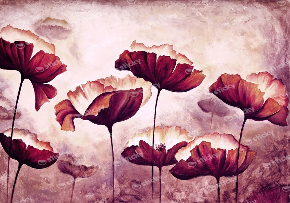 Πινακας σε καμβά PAINTING POPPIES CANVAS