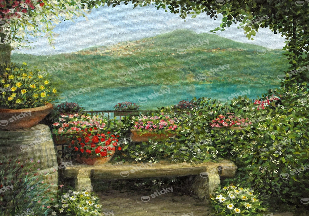 Πινακας σε καμβά LAKE GARDEN