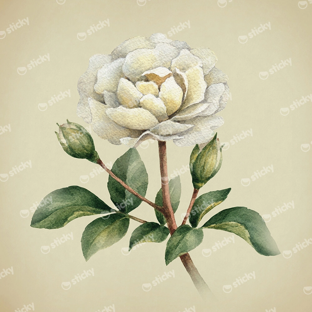 Πίνακας σε καμβά UNIQUE WATERCOLOR PEONY FLOWERS