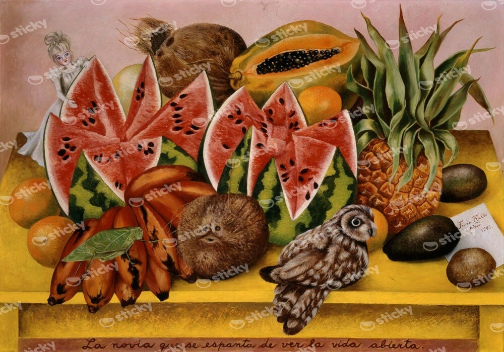 Πίνακας σε καμβά FRIDA KAHLO FRUITS OF EARTH
