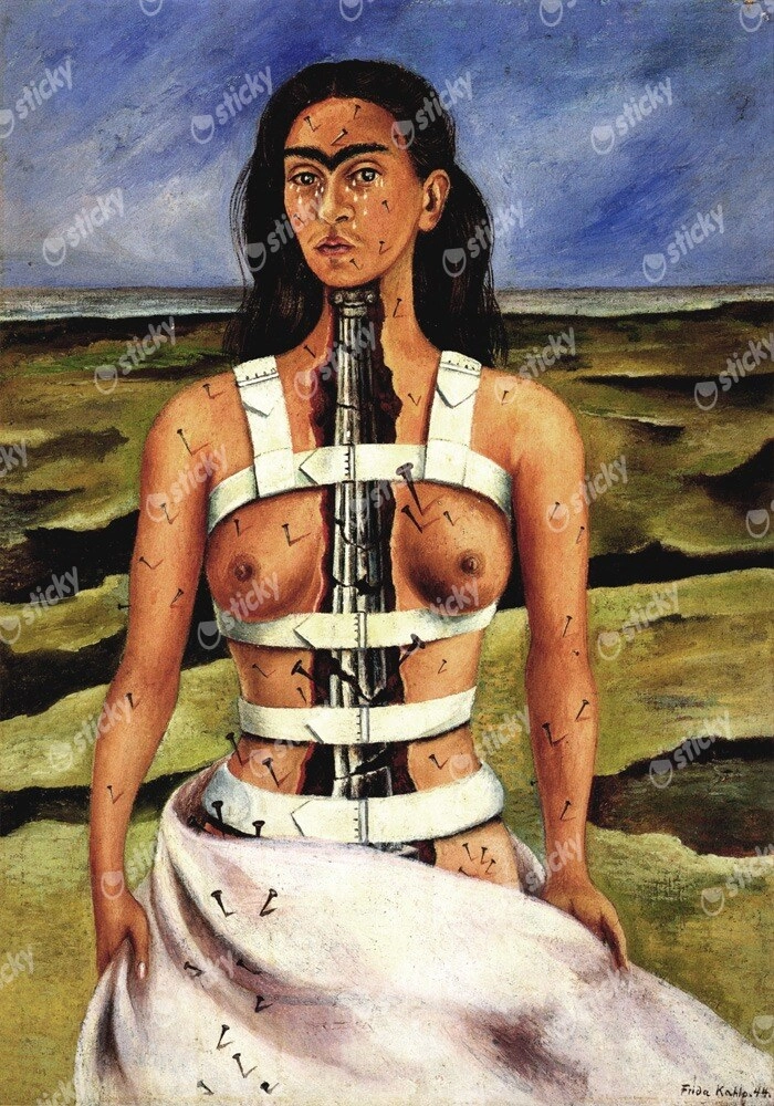 Πίνακας σε καμβά FRIDA BROKEN COLUMN