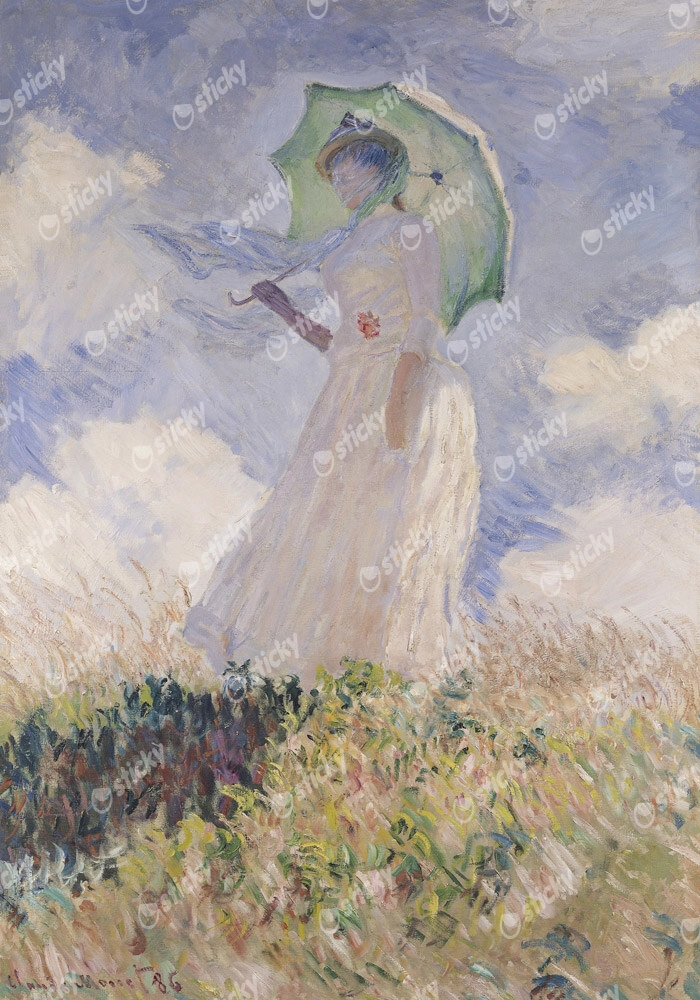 Πινακας σε καμβά MONET - WOMAN WITH PARASOL
