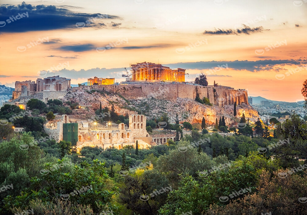 Πινακας σε καμβά PARTHENON SUNRISE