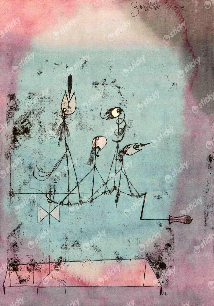 Πινακας σε καμβά PAUL KLEE - TWITTERING MACHINE