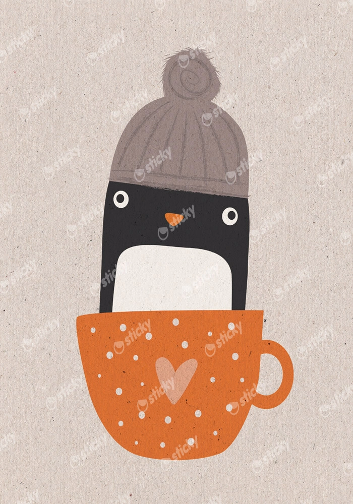 Πινακας σε καμβά CUTE PENGUIN