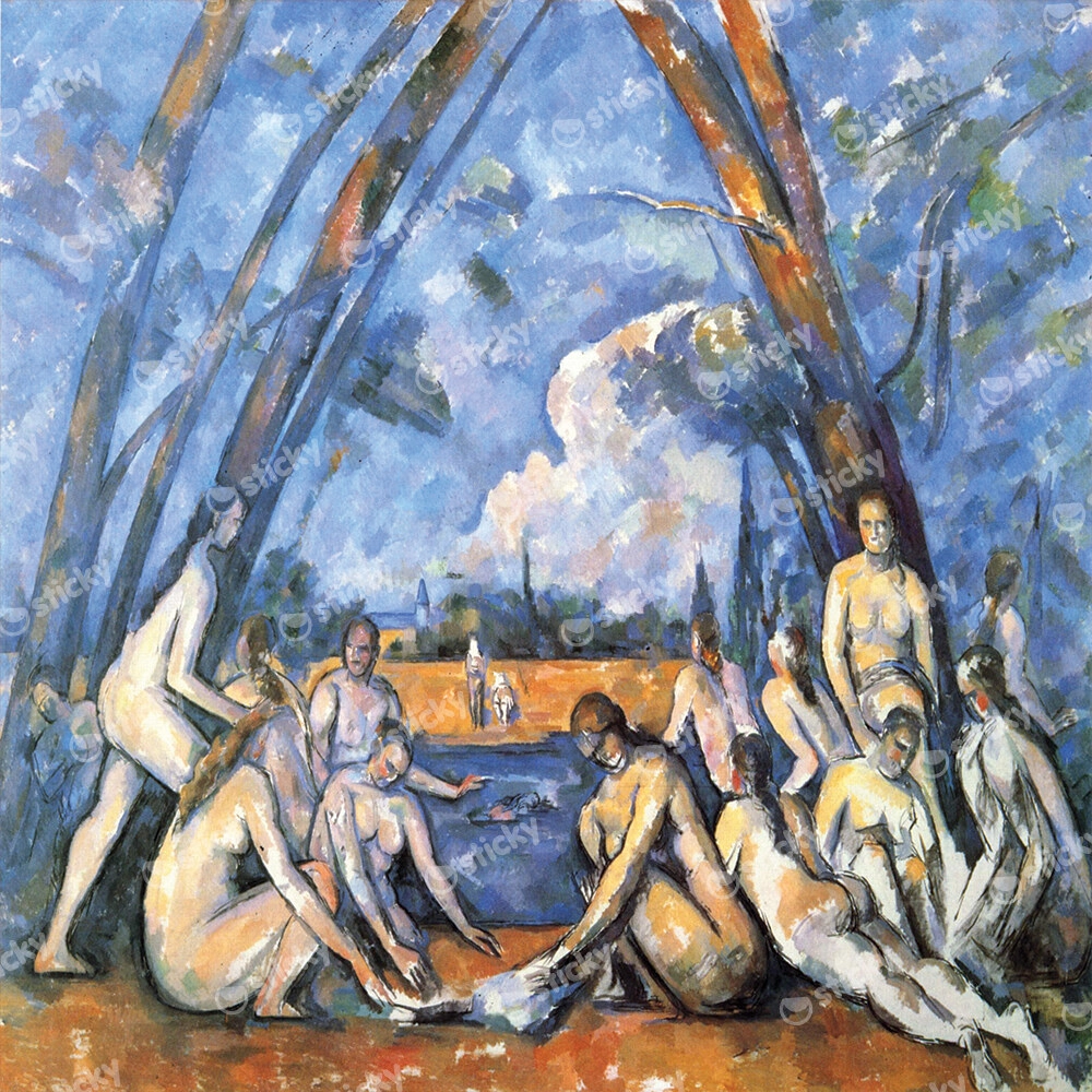 Τετράγωνος Πίνακας CEZANNE - THE BATHERS